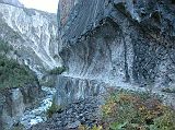 Annapurna 12 01 Bhratang Trail Blasted Out Of Rock